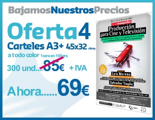 300 Carteles A3 45X32…69 € color cadiz